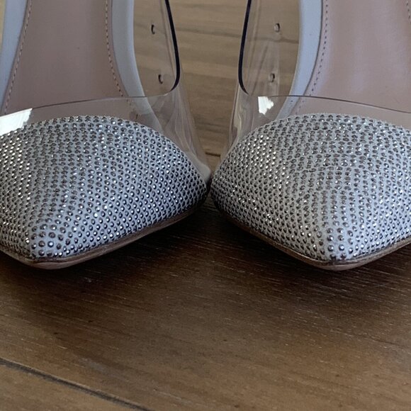 Gianvito Rossi 105 Plexi & Embellished Suede Pumps - Picture 10 of 11